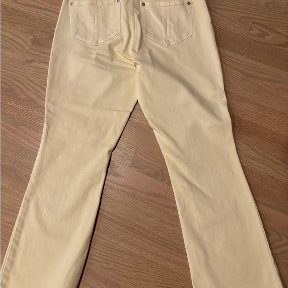 J. Jill Cropped High Waisted Yellow Jeans Size 4 - Picture 5 of 10